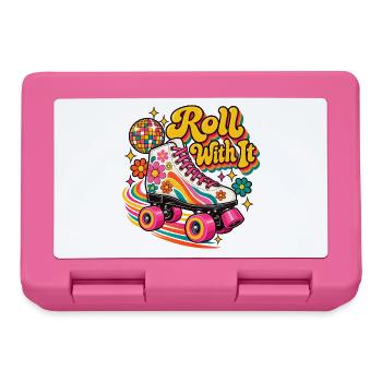 Roll With It Blumenroller - Brotdose - Pink - Vorne