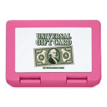 Universelle Geschenkkarte ohne Ablaufdatum - Brotdose - Pink - Vorne