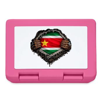 Flagge von Guadeloupe Hyper Realistische Streetwear - Brotdose - Pink - Vorne