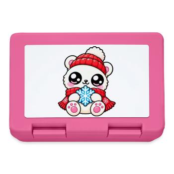 Winterpanda Rotherz-Schneeflocke - Brotdose - Pink - Vorne
