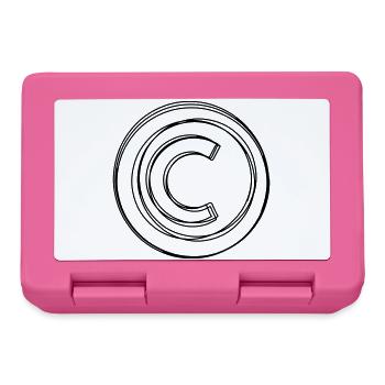 Copyrightzeichen handgezeichnet - Brotdose - Pink - Vorne