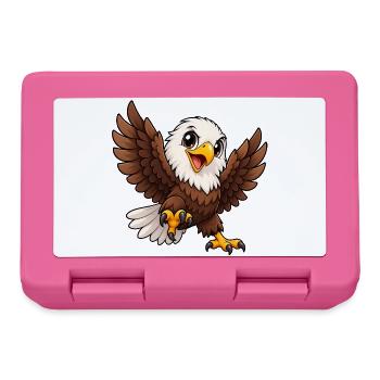 Weißkopfseeadler Kawaii Style – Süßer Adler - Brotdose - Pink - Vorne