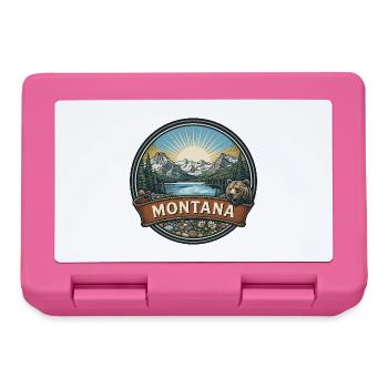 Montana-Gletscher-Nationalpark-Reiseabzeichen - Brotdose - Pink - Vorne