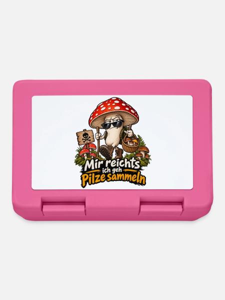 Mir reicht's ich geh Pilze sammeln - Brotdose - Pink