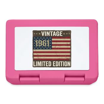 US-Flagge 65 Geburtstag Amerikanische USA Männer 65 Jahre 1961 65 - Brotdose - Pink - Vorne
