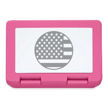 Flagge der Vereinigten Staaten - Brotdose - Pink - Vorne