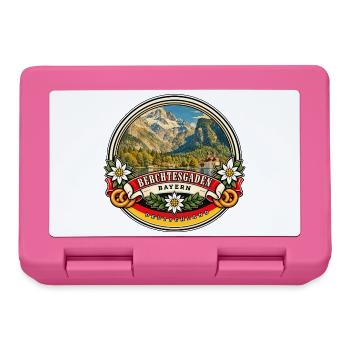 Berchtesgaden Bayern Vintage Reisedesign - Brotdose - Pink - Vorne