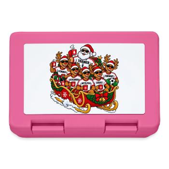Lustiger Fussball-Weihnachtspulli- Fussball Outfit - Brotdose - Pink - Vorne