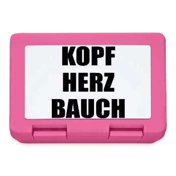 Entscheidungen Kopf Bauch Herz - Brotdose - Pink - Vorne