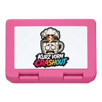 Kurz vorm Crashout Kaffee Tasse gestresst Shirt - Brotdose - Pink - Vorne