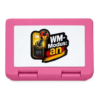 WM-Modus an Schalter mit Handball Vektor Shirt - Brotdose - Pink - Vorne