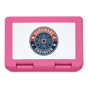 Vintage Computer Hardware Engineer Chip-Abzeichen oben - Brotdose - Pink - Vorne