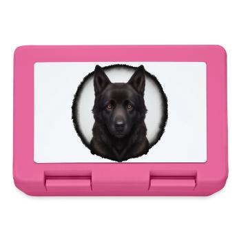 schwarz brauner schäferhund - Brotdose - Pink - Vorne