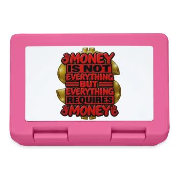Geld ist nicht alles, Zitat Tee - Brotdose - Pink - Vorne