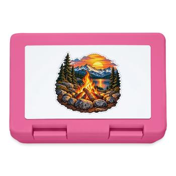 Lagerfeuer am Bergsee - Brotdose - Pink - Vorne