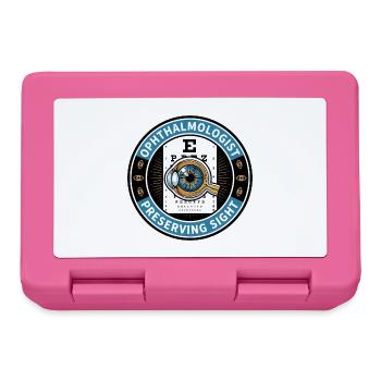 Augenarzt Snellen Akten-Abzeichen-Geschenk - Brotdose - Pink - Vorne
