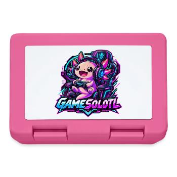  Gamesolotl Axolotl Spieler Cyberpunk - Brotdose - Pink - Vorne