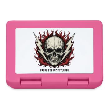Dreh es lauter, bis es weh tut – Skull Rock & Ca - Brotdose - Pink - Vorne