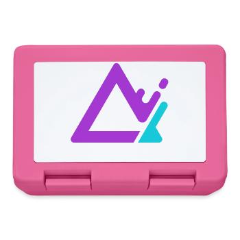 Geometrischer Berg-Logo in Lila Cyan - Brotdose - Pink - Vorne