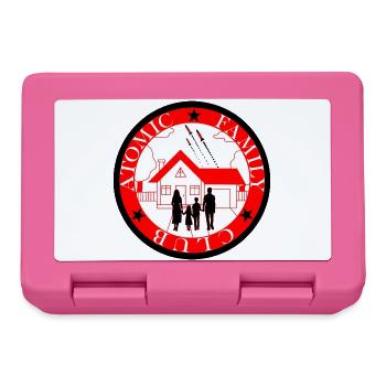Rocket-Familie über dem Haus - Brotdose - Pink - Vorne