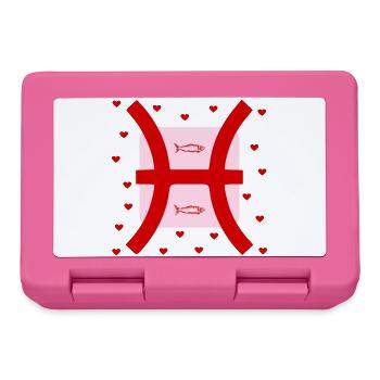 Geburtstag Fische, Februar März - Brotdose - Pink - Vorne