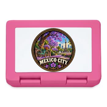 Lila Blumen Dschungel Urlaub Mexiko Stadt - Brotdose - Pink - Vorne