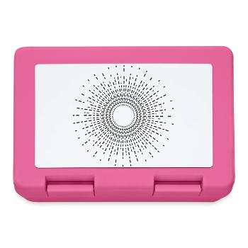 Geometrische Linien-Musterkomposition - Brotdose - Pink - Vorne