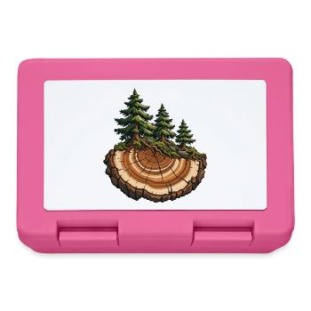 Baumringe werden zum Wald - Brotdose - Pink - Vorne