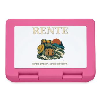 Rente: Neue Wege, kein Wecker - Brotdose - Pink - Vorne