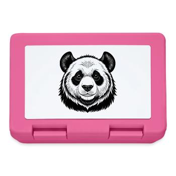 Pandakopf - Brotdose - Pink - Vorne