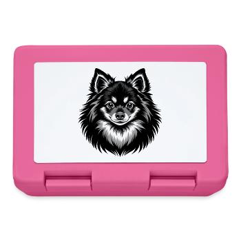 Pommerscher Hundekopf - Brotdose - Pink - Vorne