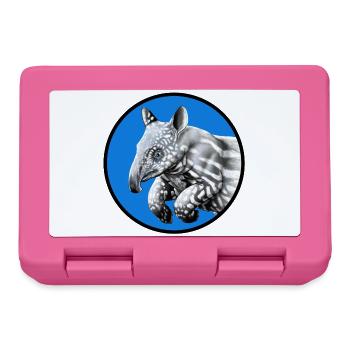 kleines Tapir in rundem kreis - Brotdose - Pink - Vorne