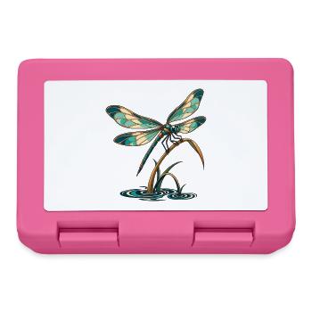 Libelle über stillem Wasser - Brotdose - Pink - Vorne