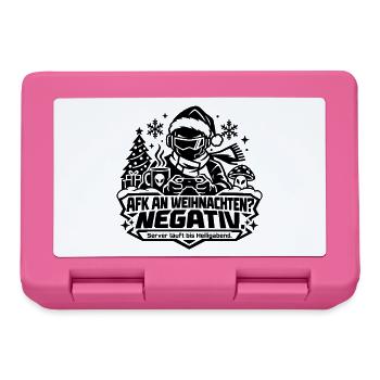 Gamer Weihnachten: AFK? Negativ! Lustiges Geschenk - Brotdose - Pink - Vorne