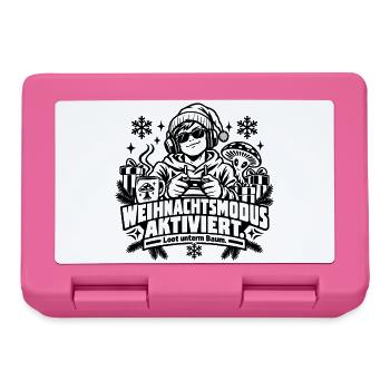 Weihnachtsmodus aktiviert: Lustiges Gamer-Geschenk - Brotdose - Pink - Vorne