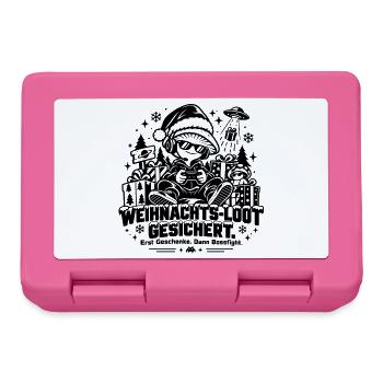 Weihnachten Loot gesichert Lustiges Gamer-Geschenk - Brotdose - Pink - Vorne