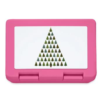 Weihnachtsbaum - Brotdose - Pink - Vorne