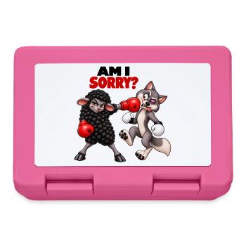Schaf und Wolf – Boxhumor - Brotdose - Pink - Vorne