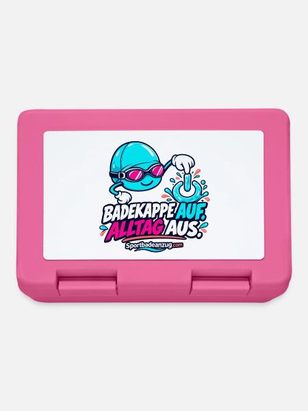 Badekappe Alltagsflucht Cartoon - Brotdose - Pink