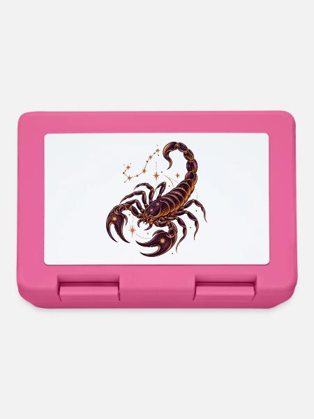 Sternzeichen Skorpion mit Sternenbild - Brotdose - Pink