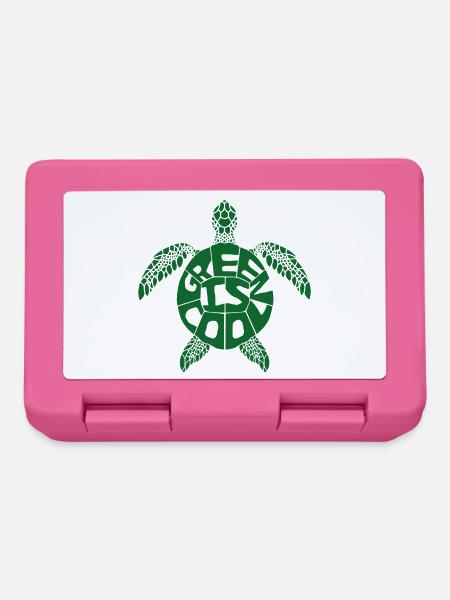 Green is cool - Schildkröte - Brotdose - Pink