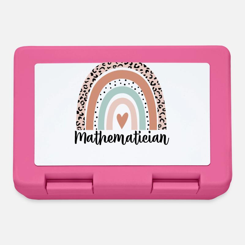 Mathematiker Regenbogenleopard Lustiger Mathematiker - Brotdose - Pink