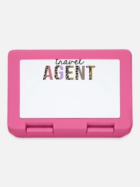 Reisebüro Leopardenprint Lustig - Brotdose - Pink