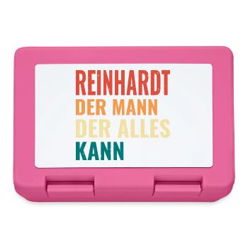 Reinhardt Der Mann Der Alles Kann Name Reinhardt - Brotdose - Pink - Vorne
