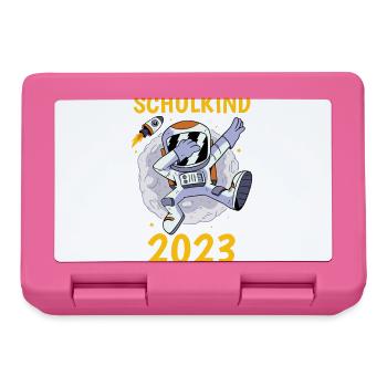 Einschulung 2023 Schulkind Astronaut - Brotdose - Pink - Vorne
