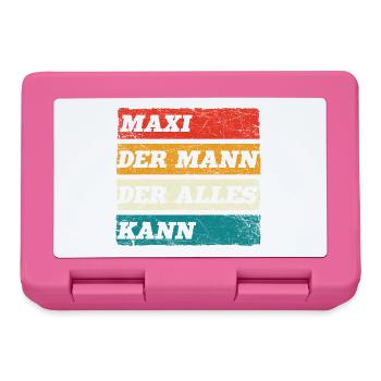 Maxi Der Mann Der Alles Kann Vorname Maxi - Brotdose - Pink - Vorne