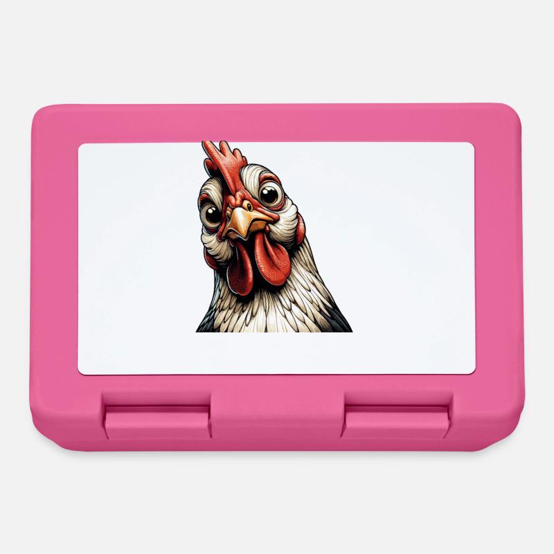 Funny Chicken Chicken Funny Image - Lunchbox - pink