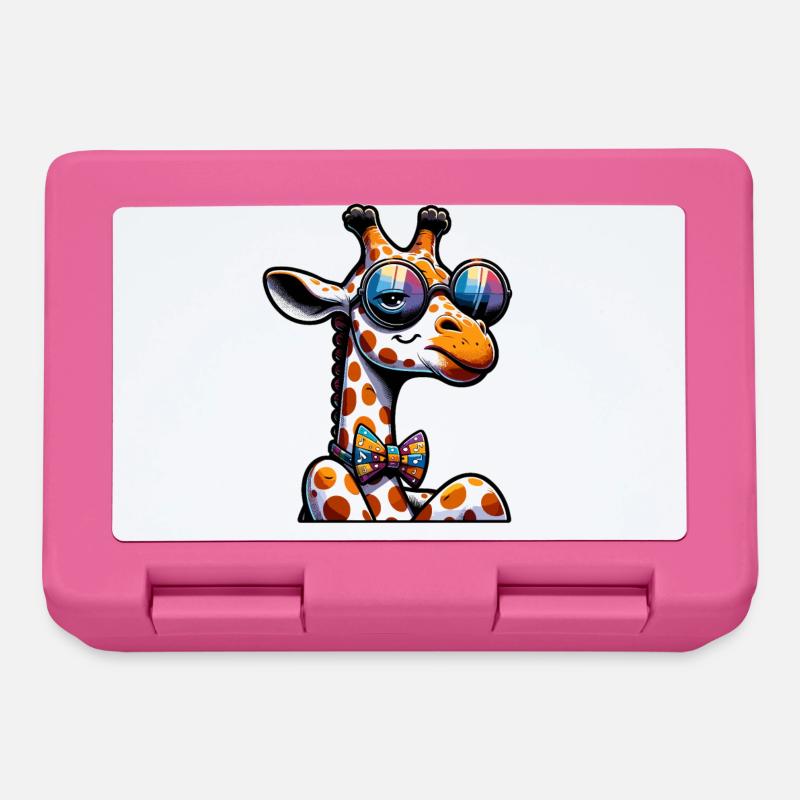 Niedliche Giraffe Gezeichnete Giraffe - Brotdose - Pink