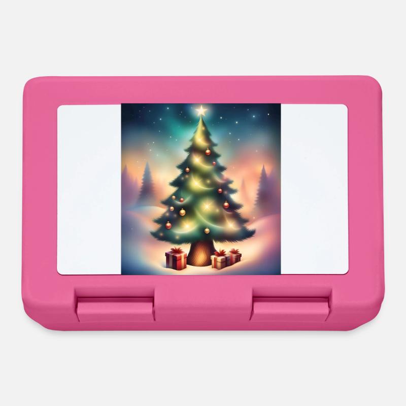 Weihnachtsbaum draußen - Brotdose - Pink