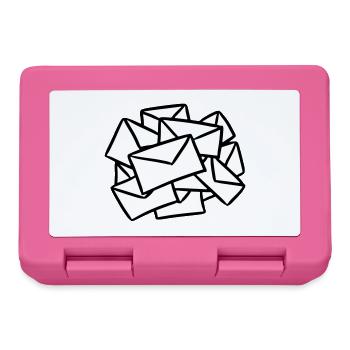 Briefe Postbote letters Briefpost Post Nachrichten - Brotdose - Pink - Vorne